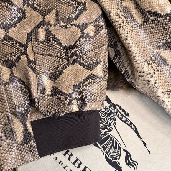 Ralph Lauren 2021 Pre-Fall Collection Lyle Python Skin Bomber Jacket - Picture 12 of 17